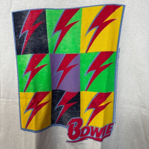 David Bowie Logo Starman Rock Tshirt size Medium - Picture 2 of 4